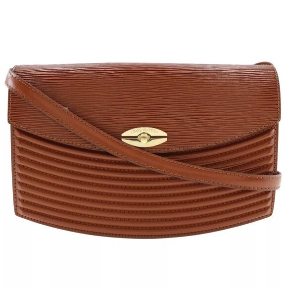 LOUIS VUITTON Prebourg Shoulder Bag M52563 2-way clutch Kenya Brown Brown ... - Picture 1 of 13